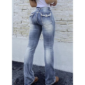 Flamingals Boot Cut Jeans for Women Trendy Stretch Jeans Butt Lifting Tummy Cont